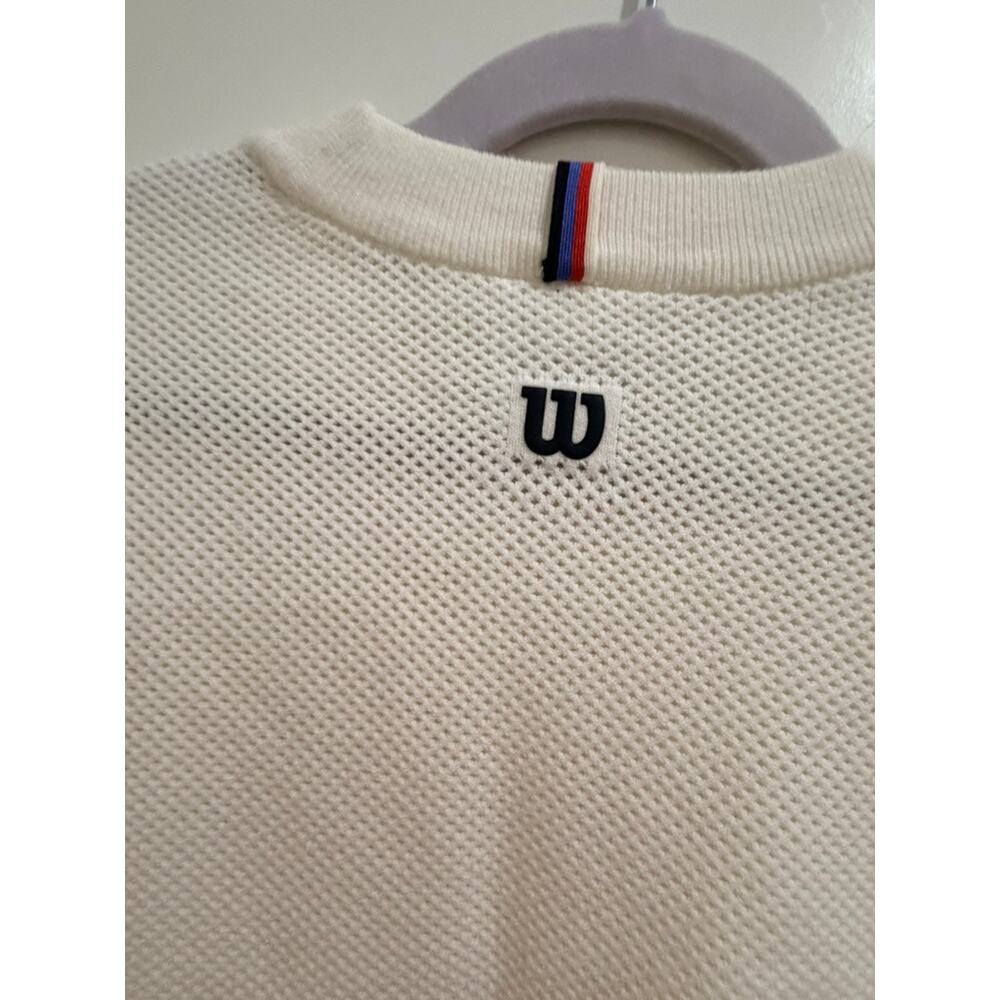 Wilson Cream Peyton Open Knit Cropped Tee - Size XS - Picture 7 of 7